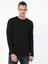 Slim Fit Yuvarlak Yaka Erkek Siyah Kazak 1