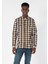 Slim Fit Shirt Neck Erkek Sari Uzun Kol Gömlek 4