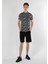 Slim Fit Polo Yaka Baskılı Erkek Siyah Kısa Kol Tişört 1