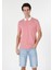 Regular Fit Polo Yaka Düz Erkek Kirmizi Kısa Kol Tişört 3
