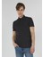Regular Fit Polo Yaka Baskılı Erkek Lacivert Kısa Kol Tişört 1