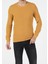 Slim Fit Yuvarlak Yaka Erkek Sari Kazak 3