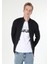 Slim Fit Fermuarlı Mavi Erkek Hırka 3