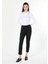 Regular Fit Düşük Bel Düz Paça Kadın Siyah Pantolon 3