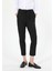 Regular Fit Düşük Bel Düz Paça Kadın Siyah Pantolon 4
