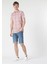 Regular Fit Shirt Neck Erkek Turuncu Kısa Kol Gömlek 1
