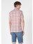 Regular Fit Shirt Neck Erkek Turuncu Kısa Kol Gömlek 2