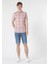 Regular Fit Shirt Neck Erkek Turuncu Kısa Kol Gömlek 3