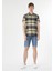 Regular Fit Shirt Neck Ekoseli Erkek Çok Renkli Kısa Kol Gömlek 3