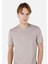 Regular Fit Bisiklet Yaka Basic Taş Erkek Kısa Kol Tişört 4