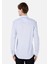 Regular Fit Shirt Neck Düz Erkek Mavi Roll-up Gömlek 2