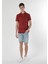 Regular Fit Polo Yaka Baskılı Erkek Kahverengi Kısa Kol Tişört 1