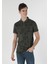 Regular Fit Polo Yaka Baskılı Erkek Yeşil Kısa Kol Tişört 1