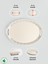 Oval metal servis tepsisi, büyük, şık ve kullanışlı, bej renk seçeneğiyle tarzınıza uyum sağlar 4