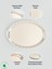 Oval metal servis tepsisi, büyük, şık ve kullanışlı, bej renk seçeneğiyle tarzınıza uyum sağlar 5