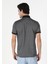 Regular Fit Polo Yaka Jakarlı Erkek Antrasit Kısa Kol Tişört 2