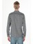 Slim Fit Shirt Neck Ekoseli Erkek Lacivert Uzun Kol Gömlek 2