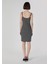 Slim Fit Kadın Antrasit Kolsuz Elbise 2