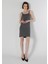 Slim Fit Kadın Antrasit Kolsuz Elbise 5