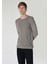 Slim Fit Yuvarlak Yaka Jakarlı Erkek Kahverengi Kazak 1