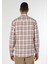 Regular Fit Shirt Neck Ekoseli Erkek Turuncu Uzun Kol Gömlek 2