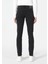 Slim Fit Düşük Bel Dar Paça Erkek Siyah Jean Pantolon 2