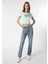 792 Mıla Regular Fit Orta Bel Slim Straight Leg Kadın Mavi Jean Pantolon 3