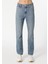 792 Mıla Regular Fit Orta Bel Slim Straight Leg Kadın Mavi Jean Pantolon 5
