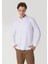 Slim Fit Shirt Neck Düz Erkek Beyaz Uzun Kol Gömlek 1