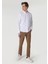 Slim Fit Shirt Neck Düz Erkek Beyaz Uzun Kol Gömlek 3