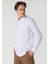 Slim Fit Shirt Neck Düz Erkek Beyaz Uzun Kol Gömlek 4