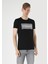 Slim Fit Yuvarlak Yaka Düz Erkek Siyah Kısa Kol Tişört 1