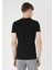 Slim Fit Yuvarlak Yaka Düz Erkek Siyah Kısa Kol Tişört 2