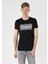 Slim Fit Yuvarlak Yaka Düz Erkek Siyah Kısa Kol Tişört 4
