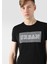 Slim Fit Yuvarlak Yaka Düz Erkek Siyah Kısa Kol Tişört 5