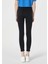 Skinny Fit Orta Bel Dar Paça Kadın Siyah Jean Pantolon 2