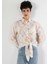 Regular Fit Shirt Neck Baskılı Kadın Çok Renkli Uzun Kol Gömlek 4
