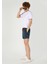 Slim Fit Düz Erkek Mavi Deniz Şortu 1