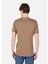 Regular Fit Bisiklet Yaka Basic Kahverengi Erkek Kısa Kol Tişört 2