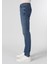 041 Danny Slim Fit Düşük Bel Dar Paça Erkek Mavi Jean Pantolon 5