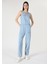 Regular Fit Kadın Mavi Jean Pantolon 4