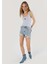 Slim Fit Kadın Mavi Atlet 4