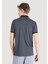 Regular Fit Polo Yaka Jakarlı Erkek Lacivert Kısa Kol Tişört 2