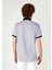 Regular Fit Polo Yaka Jakarlı Erkek Gri Kısa Kol Tişört 2