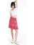 Mini Skirt Çiçekli Kadın Kirmizi Etek 3