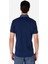 Slim Fit Düğmeli Lacivert Erkek Polo Yaka Kısa Kol Tişört 2