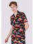 Regular Fit Shirt Neck Baskılı Erkek Çok Renkli Kısa Kol Gömlek 1