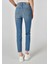Slim Fit Orta Bel Düz Paça Kadın İndigo Jean Pantolon 2