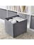 2 Adet Çok Amaçlı Düzenleyici Kutu 33 x 38 x 33 Ikea 2'li Set Saklama Kutusu Gri-Beyaz Polyester 3