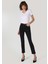 703 Carla Slim Fit Orta Bel Düz Paça Kadın Siyah Jean Pantolon 3